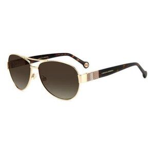 A0448Z New CAROLINA HERRERA Gold Square Her 0135/S 000HA Sunglasses Women
